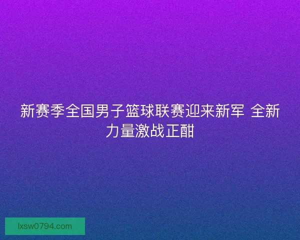 新赛季全国男子篮球联赛迎来新军 全新力量激战正酣