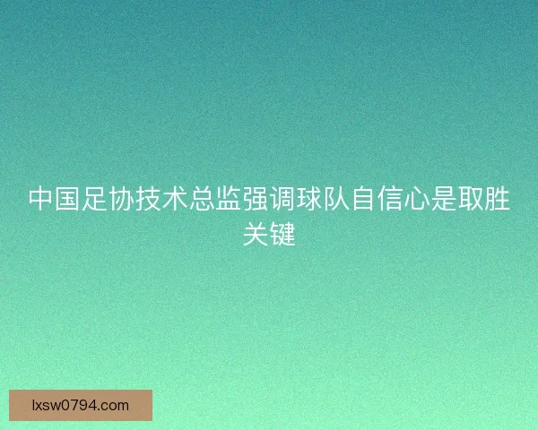 中国足协技术总监强调球队自信心是取胜关键
